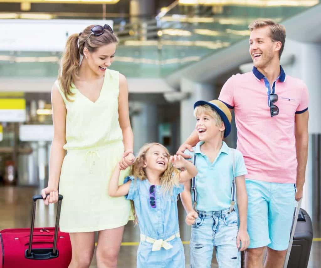 Kid with Parents at Airport